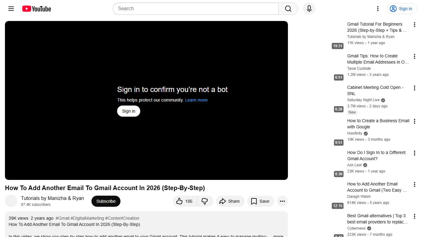 How To Add Another Email To Gmail Account In 2026 (Step-By-Step) - YouTube